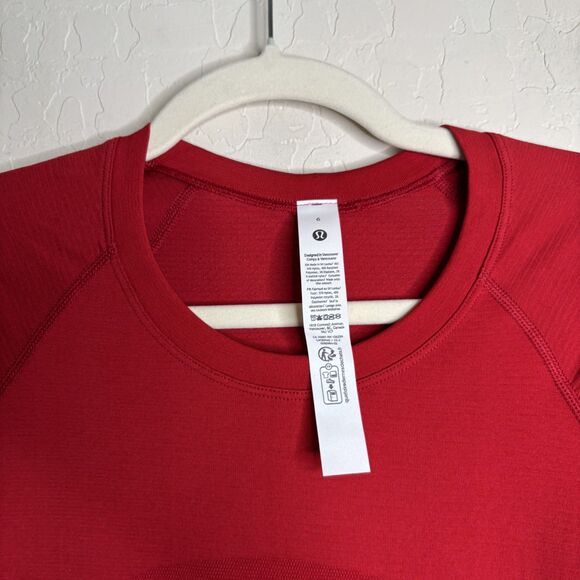Lululemon Swiftly Tech Short Sleeve 2.0 Dark Red - Picture 6 of 6